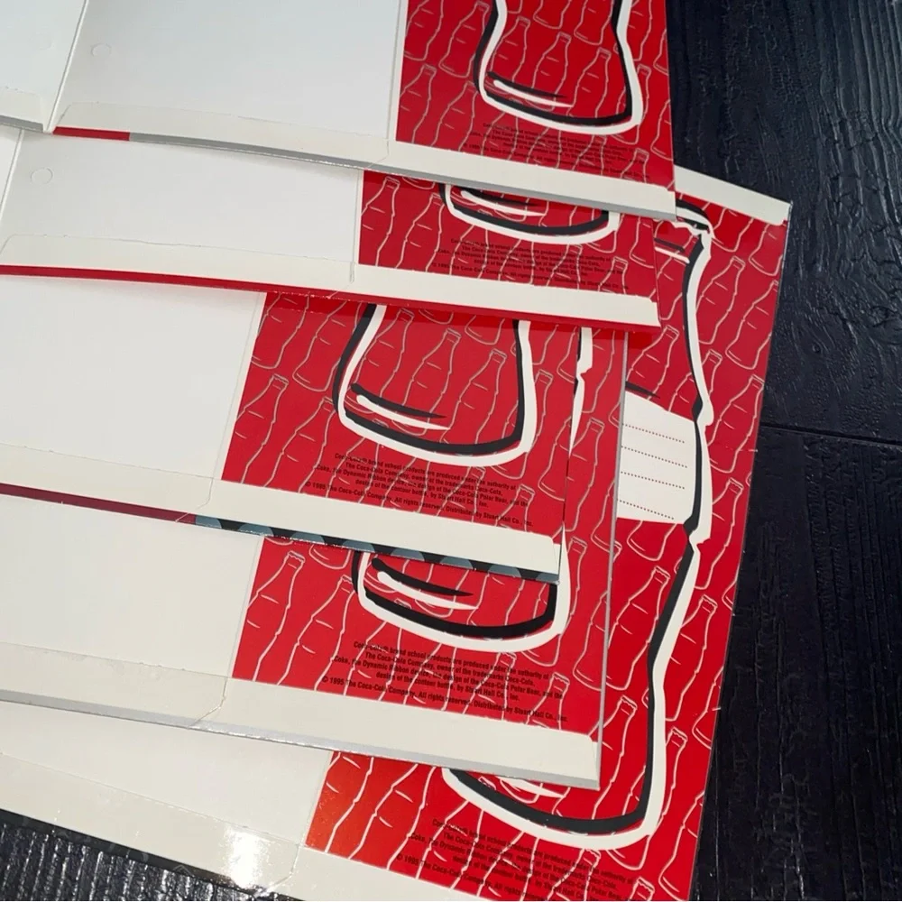 Vintage 1995 Stuart‎ Hall Coca-Cola Polar Bears Pocket 3 Holes Folders Lot 5
